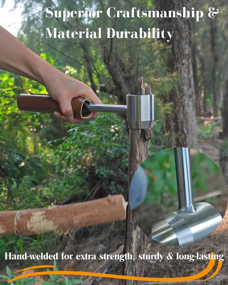MinliGUY Survival Tools, 1.5 inch Bushcraft Hand Auger with Scotch Eye for Large Wood Pegs, Hand Auger Wood Drill, Essential Bushcraft Gear Manual Drill Hole Maker W/Settlers Wrench for Camping, Outdoor - Image 4